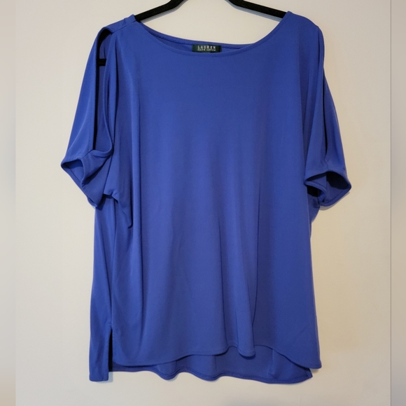 Lauren Ralph Lauren cold shoulder blouse - Picture 1 of 1